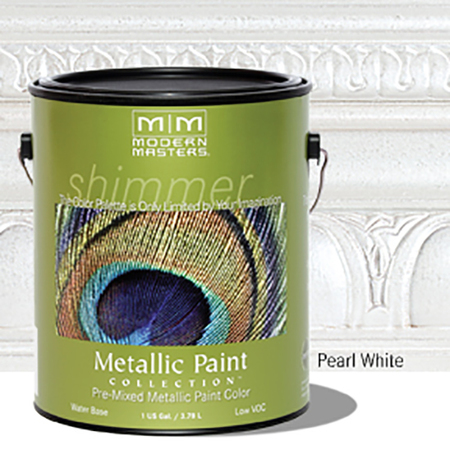 MODERN MASTERS 1 Gal Modern Masters ME196 Pearl White WB Decorative Metallic Paint ME196